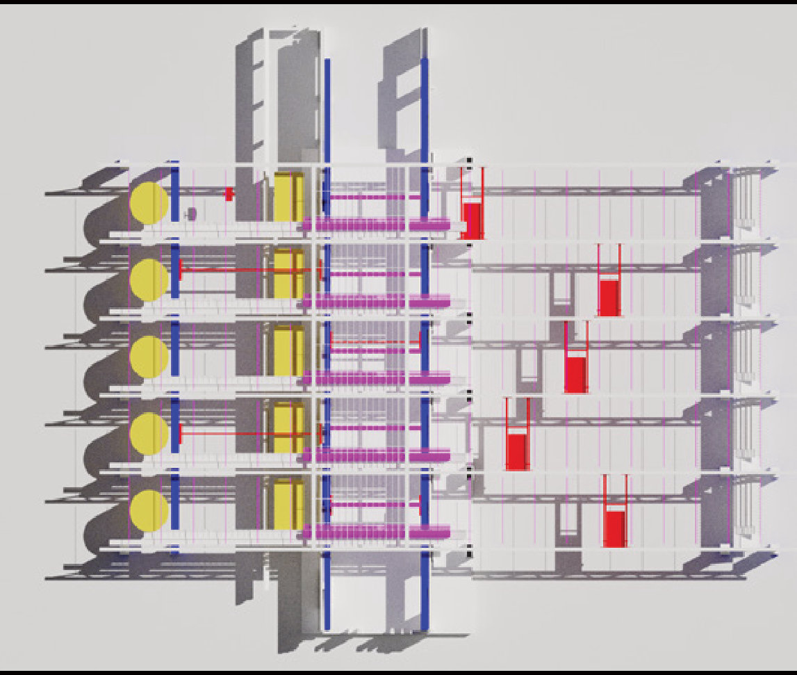 Sectional model of the gravel plant machinery