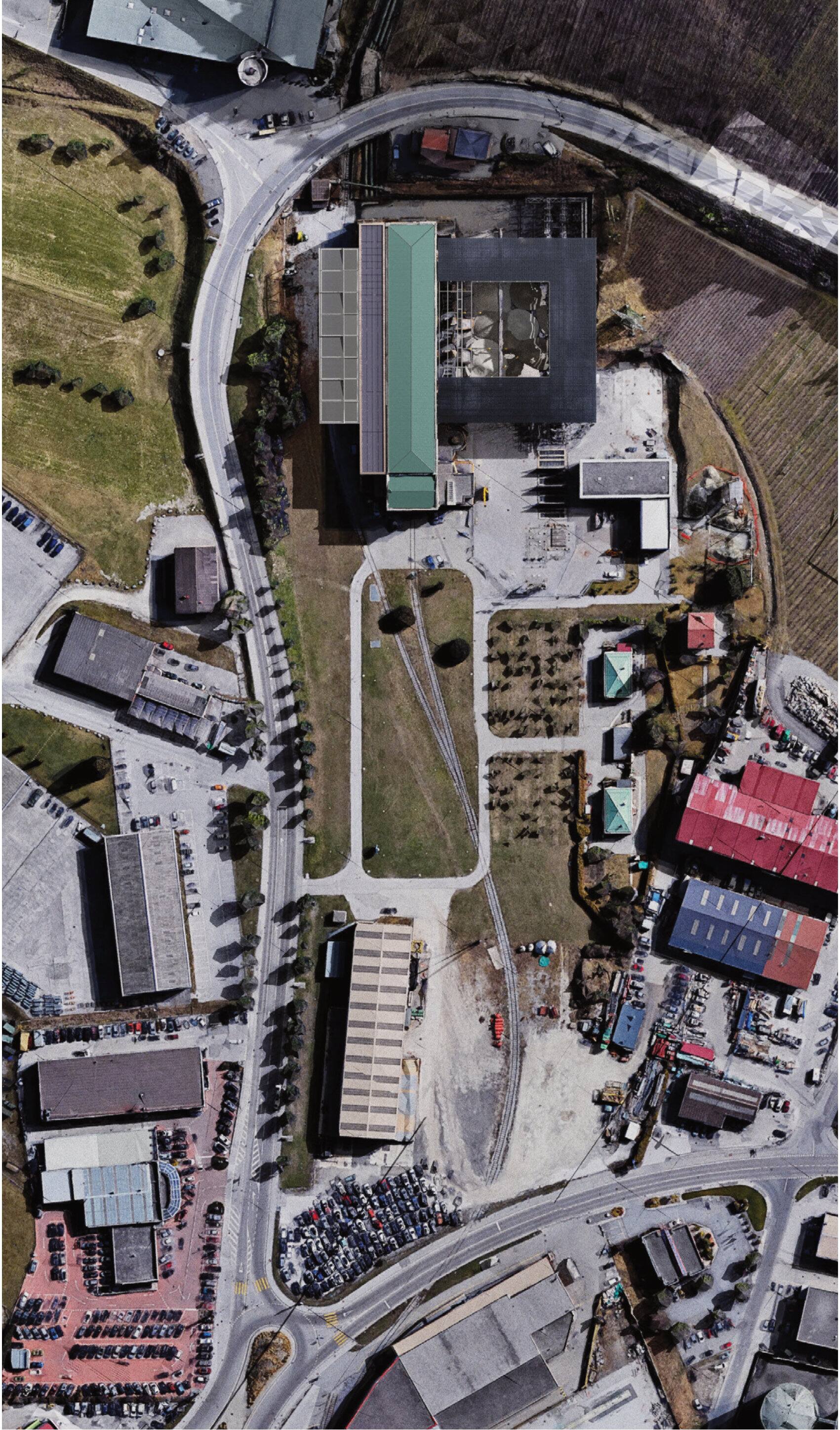 Aerial situation plan of the Chandoline site