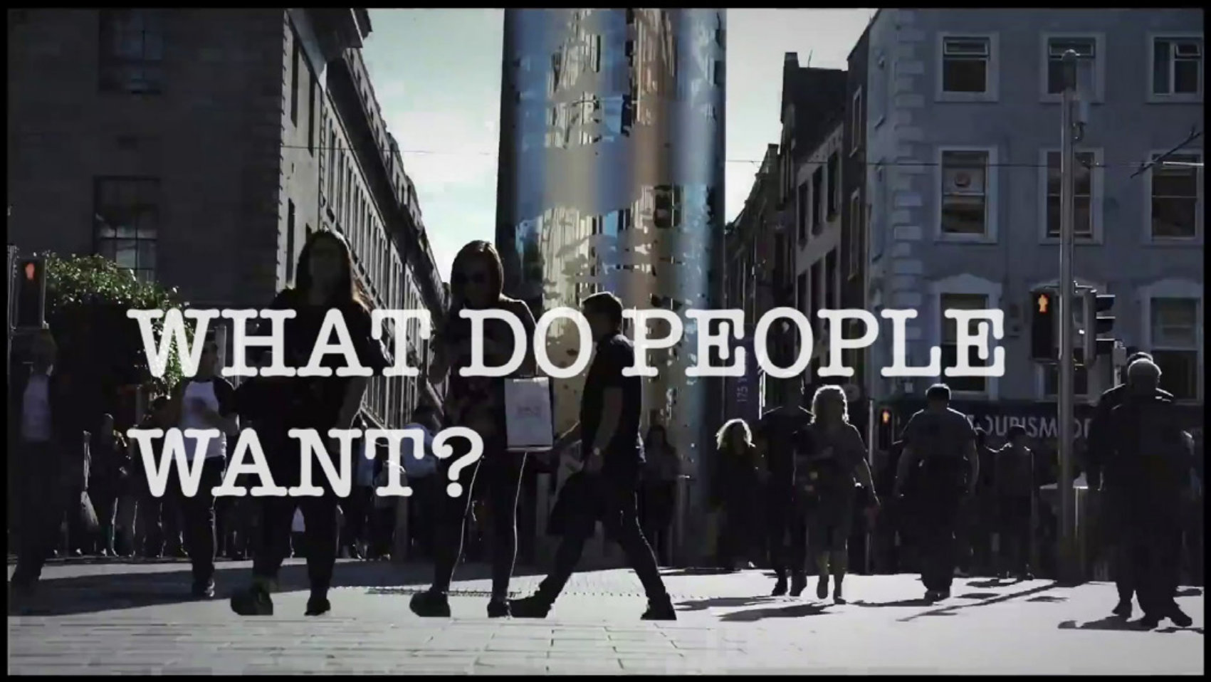 Film still: What do people want?