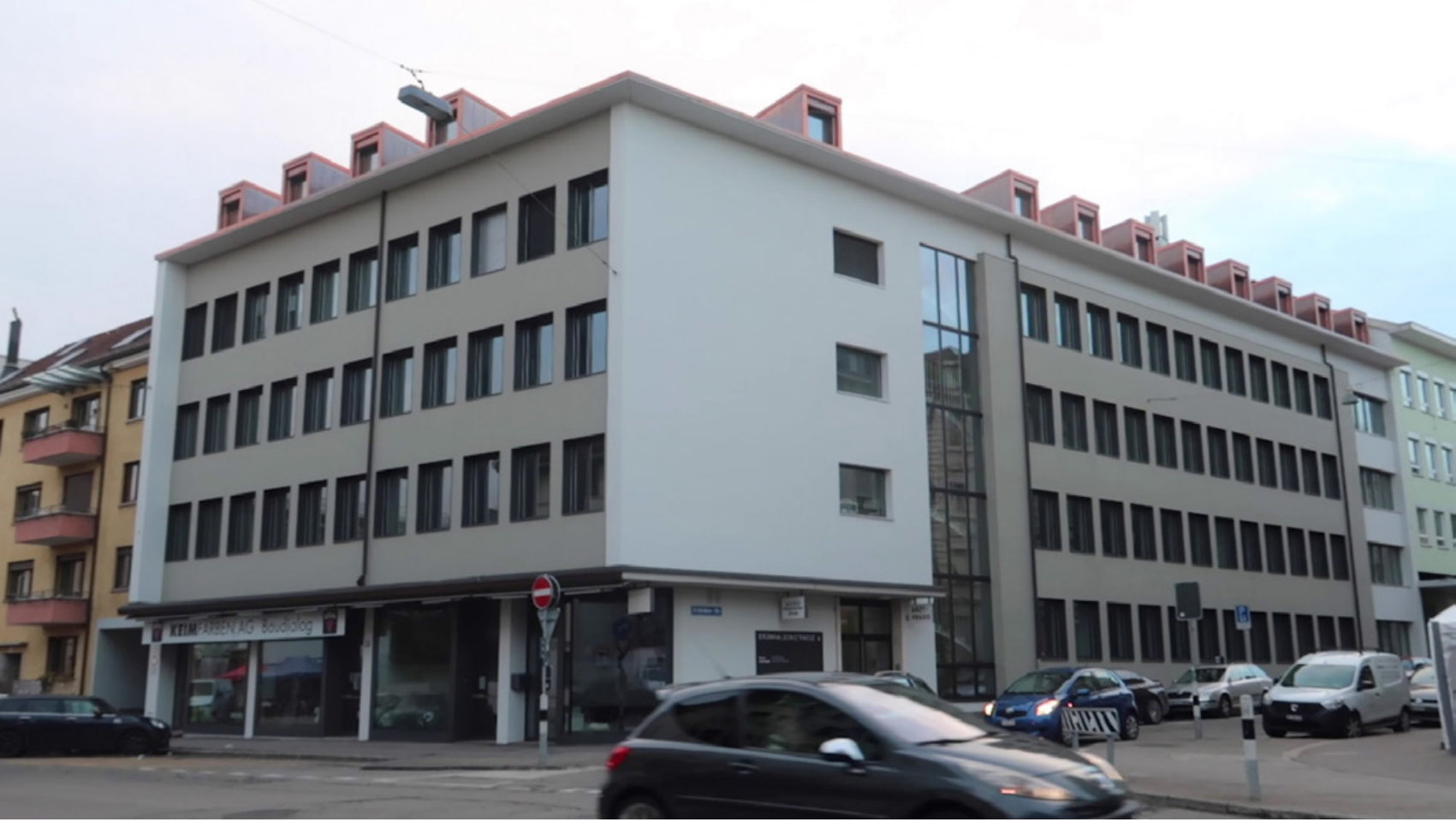 Corner building in Seebach today